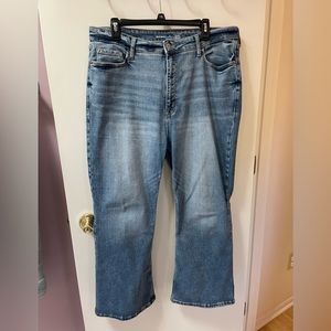 High rise flare jeans light wash